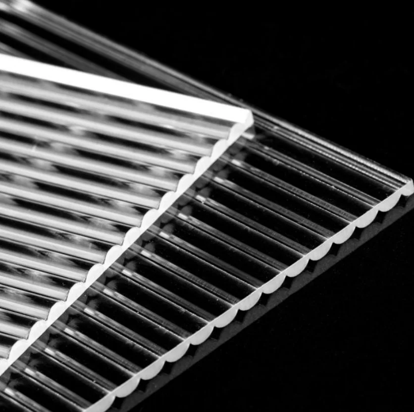 Customized Acrylic PMMA sheet Lighting High Polished Opal White Stripe Acrylic Sheet