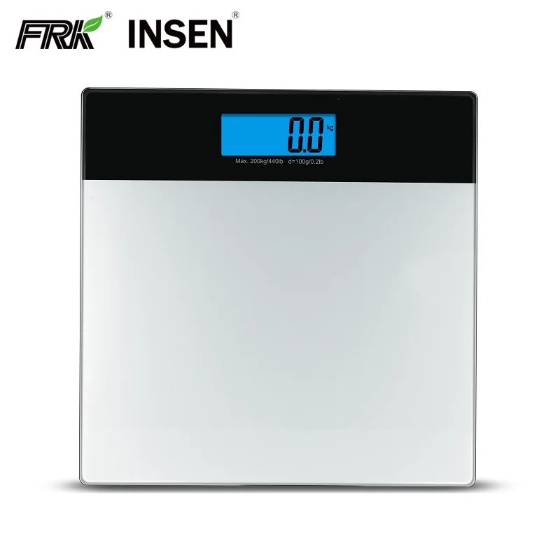 Hot selling LCD Digital Body Weight Bathroom Scale with Step-On Technology 200Kg 440Lb