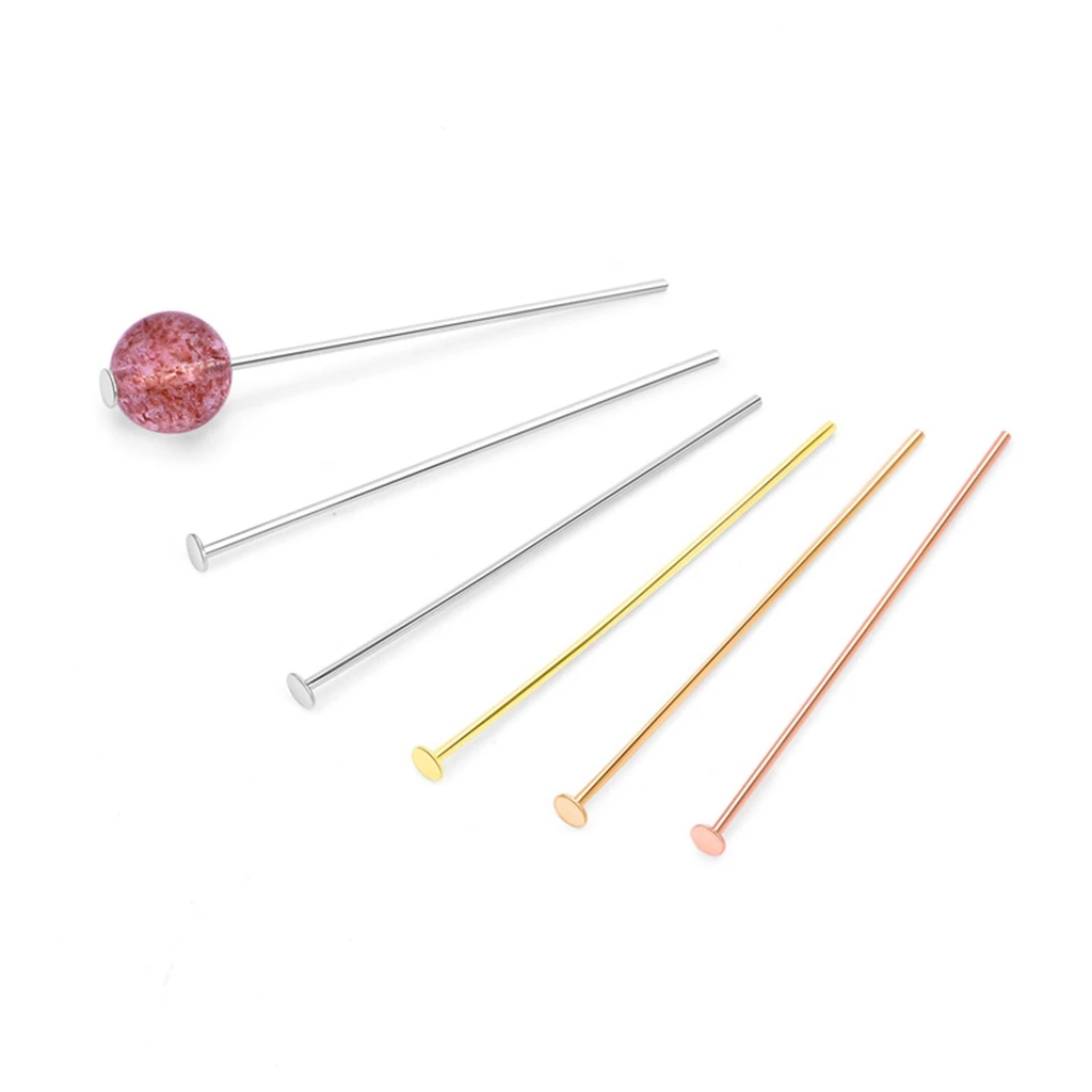 Wholesale 925 Sterling Silver Head Pins Needles 20mm/30mm/40mm Jewelry Handmade DIY Accessories