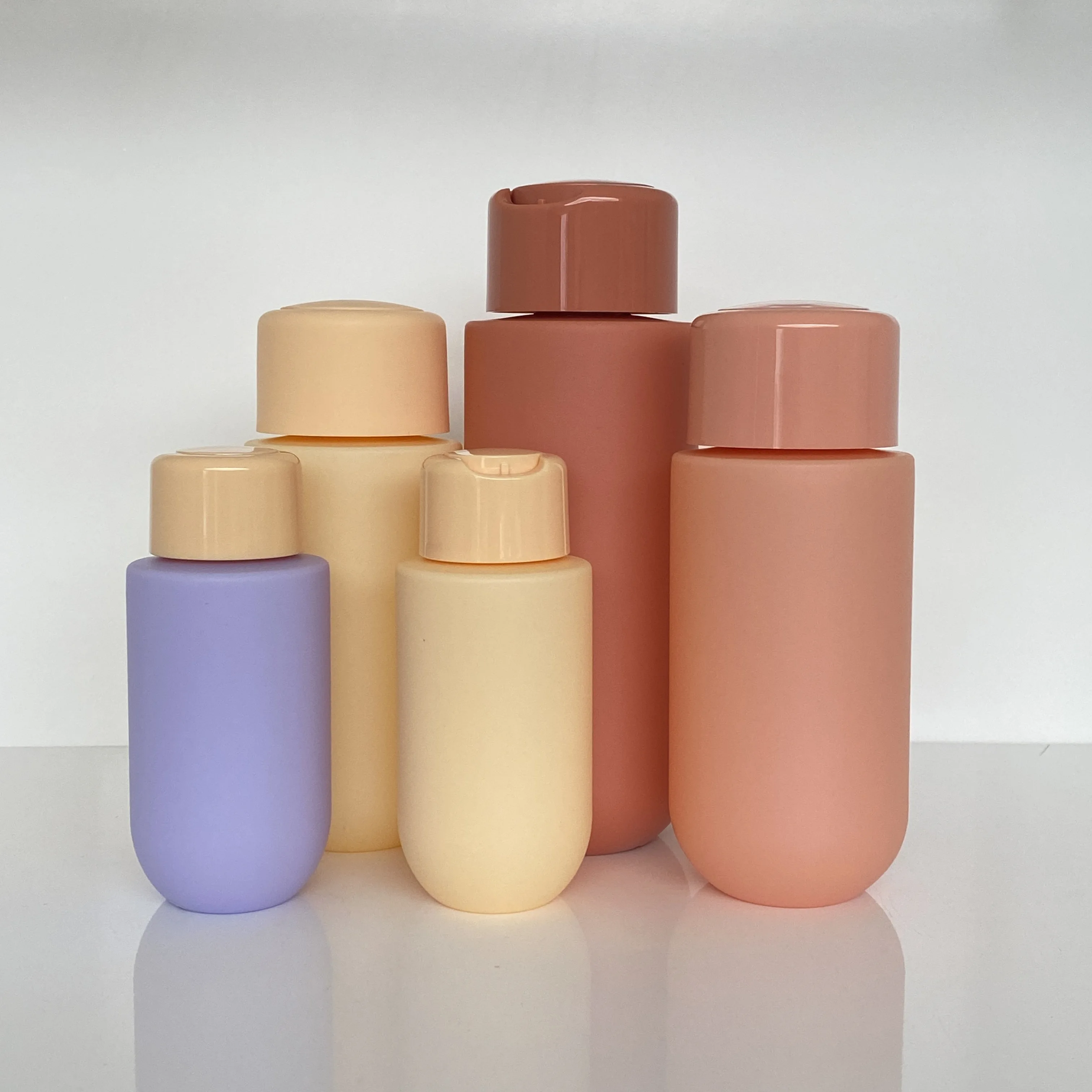 New hdpe empty bottle 100ml 200ml 300ml matte soft touch squeeze shampoo container skin care packaging lotion hair oil Bottle