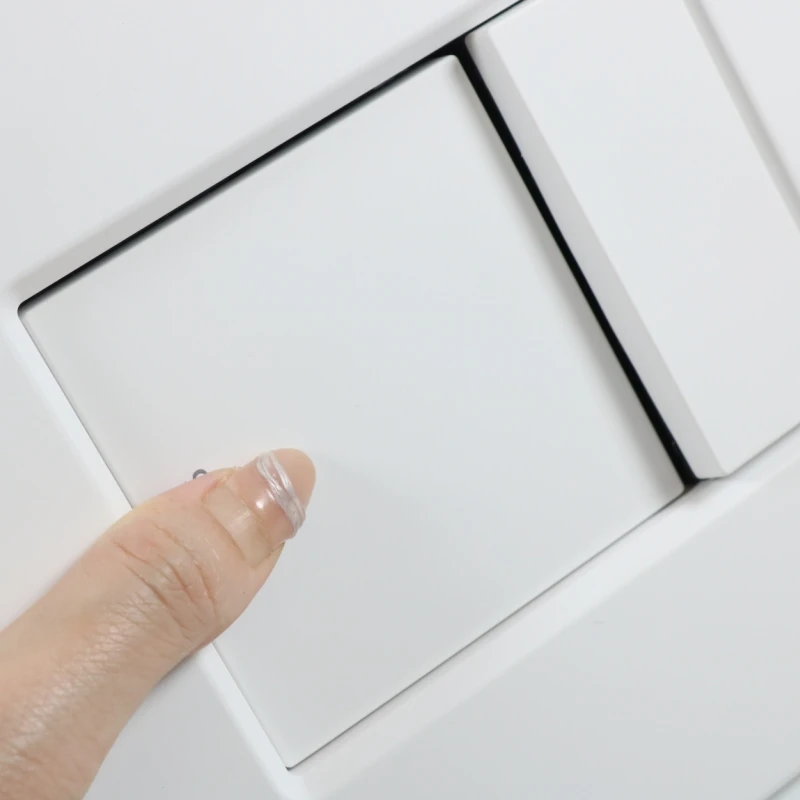 White Flush plates toilet tank dual push button rectangle flush button plate