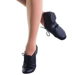JW China Factory Soft lace up wholesale dance leather jazz shoes