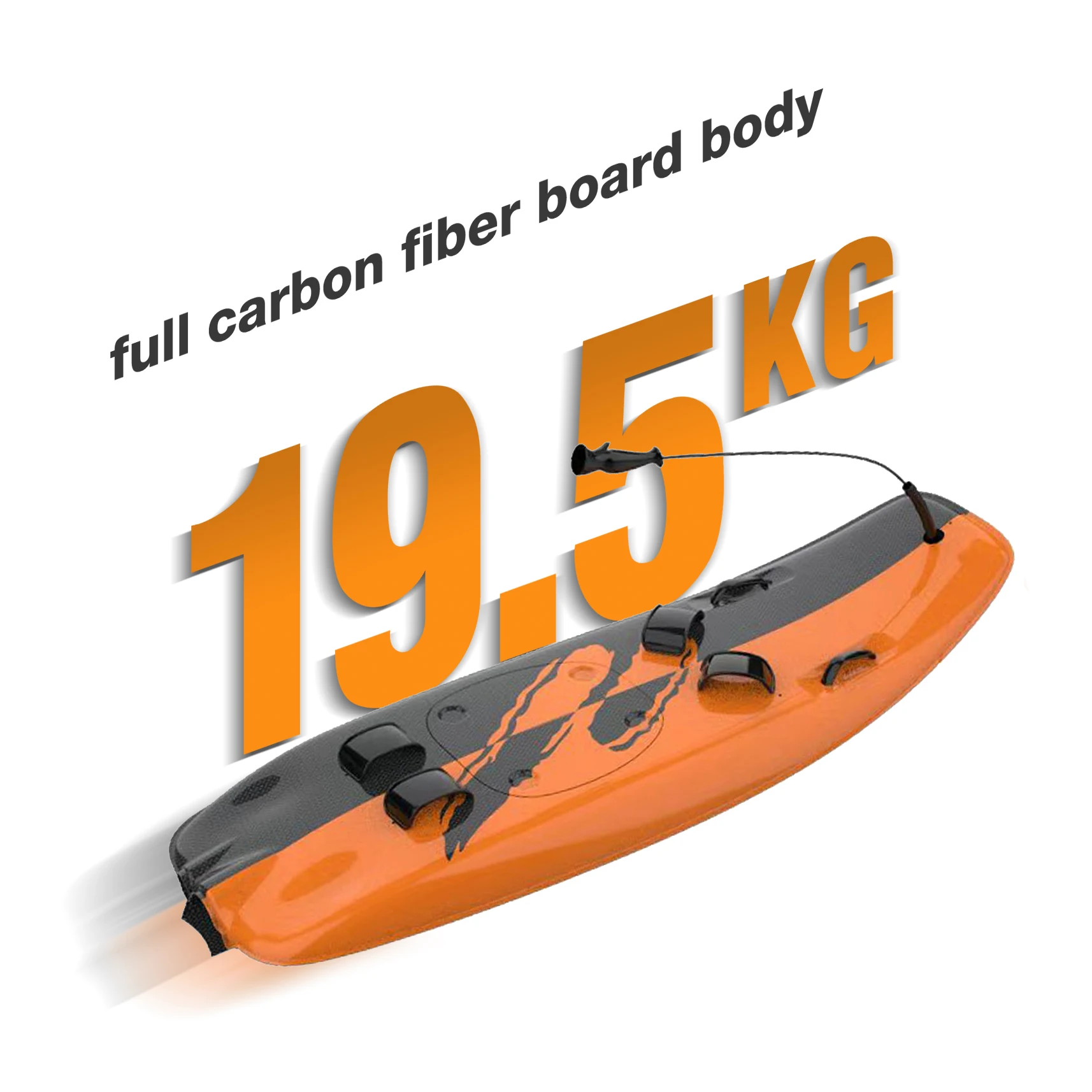 High Durability 110cc 2 Stroke Engine Petrol Motorized Full Carbon Fiber Surf board Sea Water Racing Jetsurfing Jet Surfboard