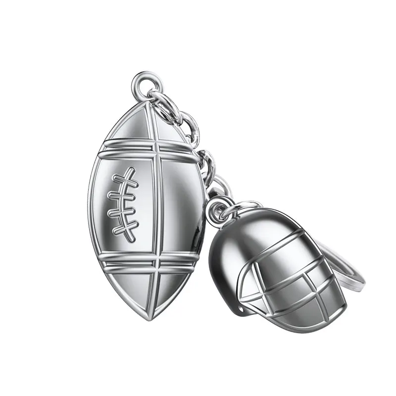 Creative Mini 3D Sport Ball Keychain Rugby Baseball Football Keyring Pendants for Car Key Holder Handbag Decor Jewelry Gifts