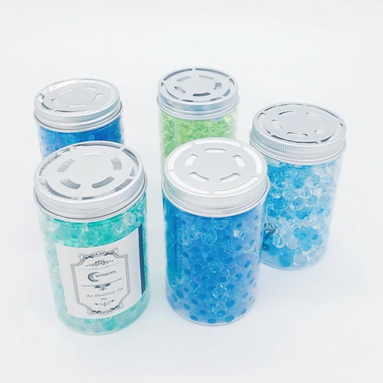 Factory supply colorful crystal beads liquid aromatherapy household air freshener car fragrance diffuse 160 ML plastic bottle