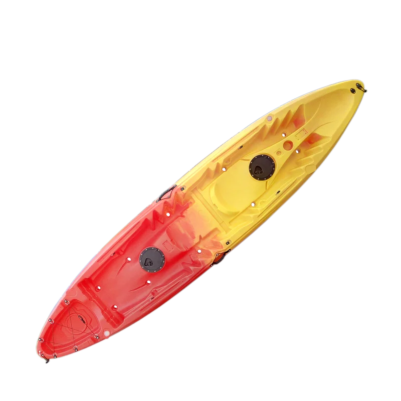 Family Touring Kayak Fishing Kayak For 2+1 Person Double Seat Sit On Top Kayak With Paddle