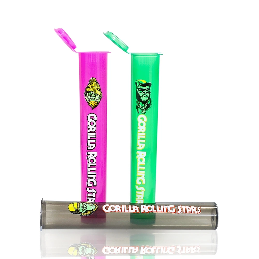 Gorrila Smoking Plastic Tobacco Tubes 120 mm Stash Jar 36pcs/display Holder Storage Pill Box