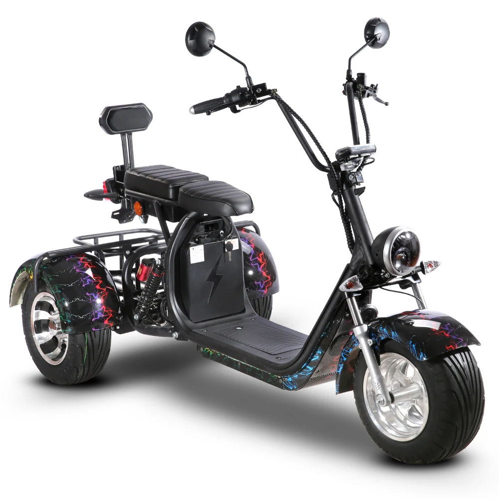 10 inch wide tire off-road electric scooter with storage basket electric bicycle adult electric motorcycle