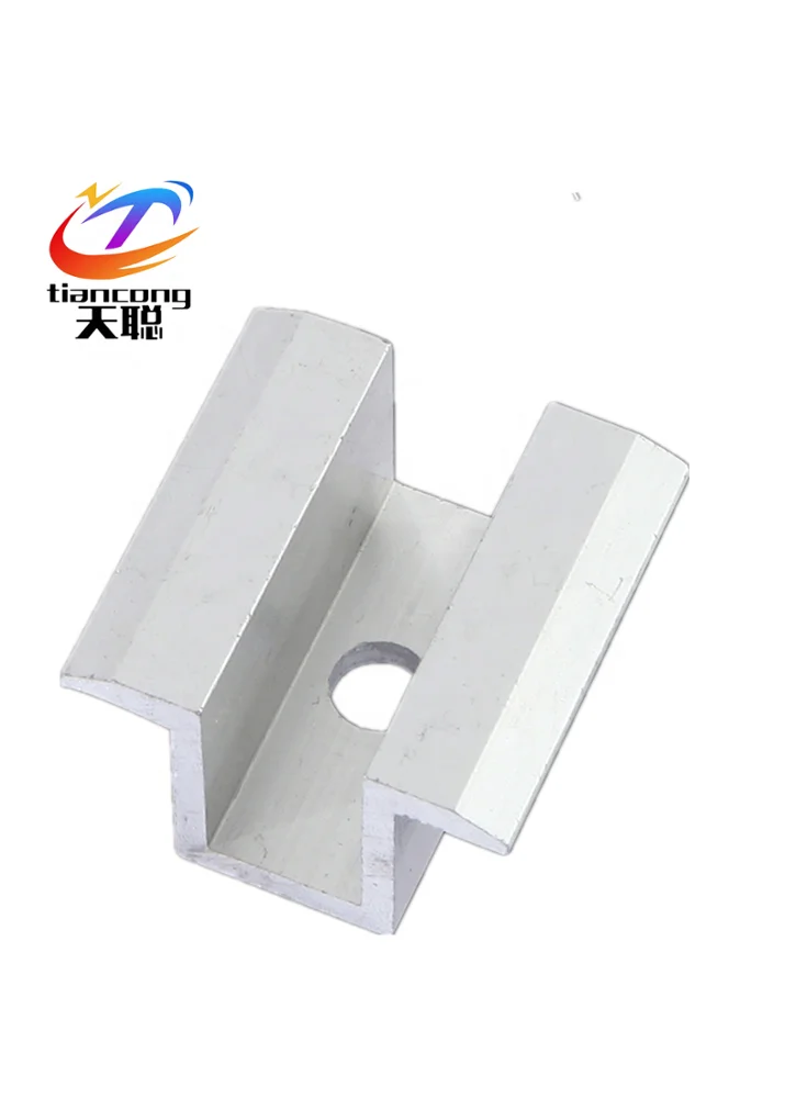 Photovoltaic Bracket Aluminum Alloy End clamps  pressing block  solar panel mounting bracket