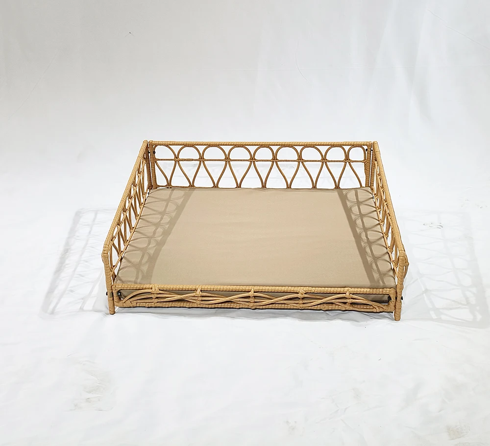 Factory custom Pet house Hanging Egg Swing rattan pet bed wicker Nest braided Hammock Chair Cat Basket Bed