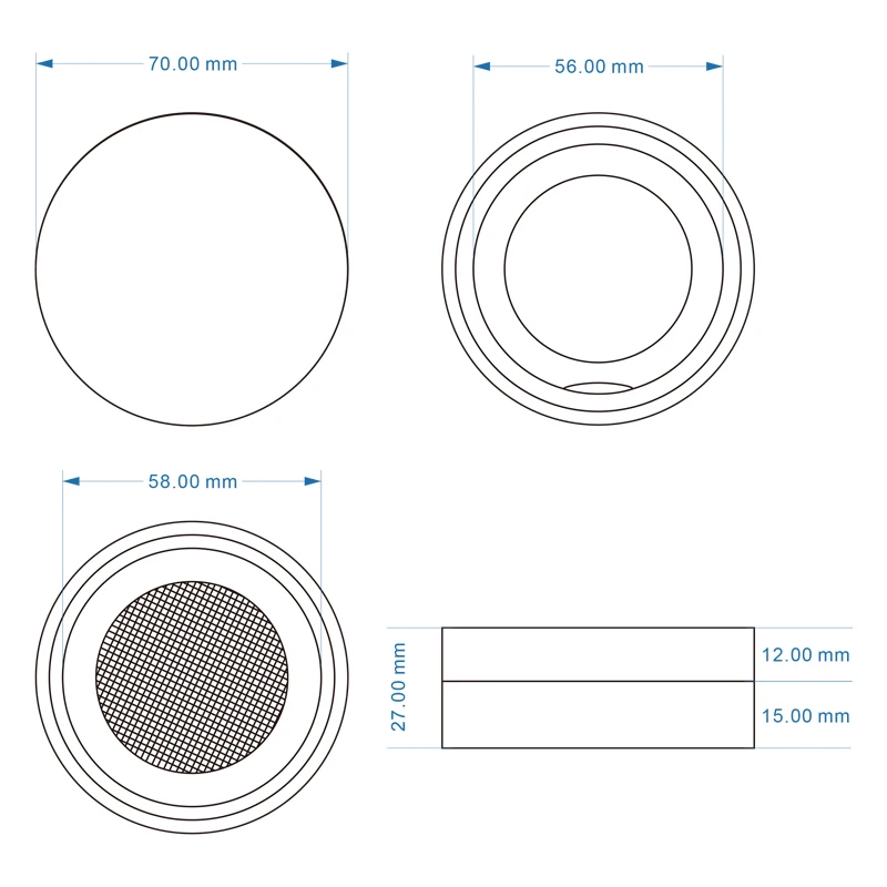 double layers mesh loose powder container AS material 8g small transparent frosted plastic loose powder jar with sifter