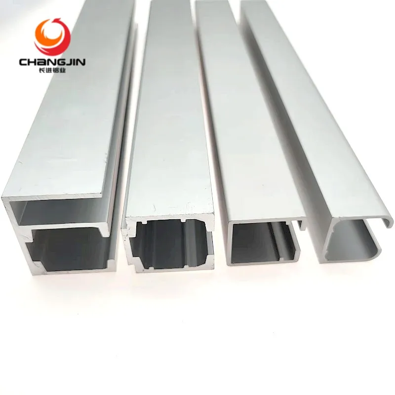 6063 T5 Custom Aluminium Profile Wardrobe Customize Window Sliding Type Aluminum Color Tube Curtain Pipe Threaded Sliding Track