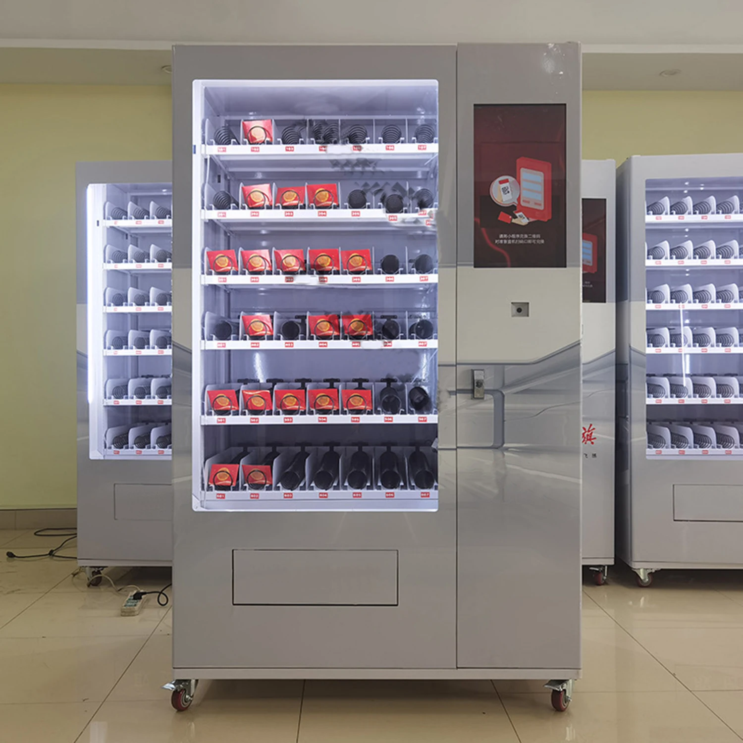 Drinks and Snacks Combo id verification vending machine Wig Eyelash Lash Beauty Vending Machine vending machine freezer