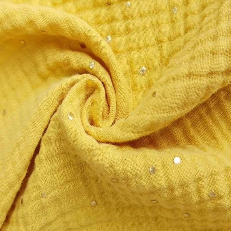 
cotton gauze with dew drop dyed crepe fabric for European for women clothing material 