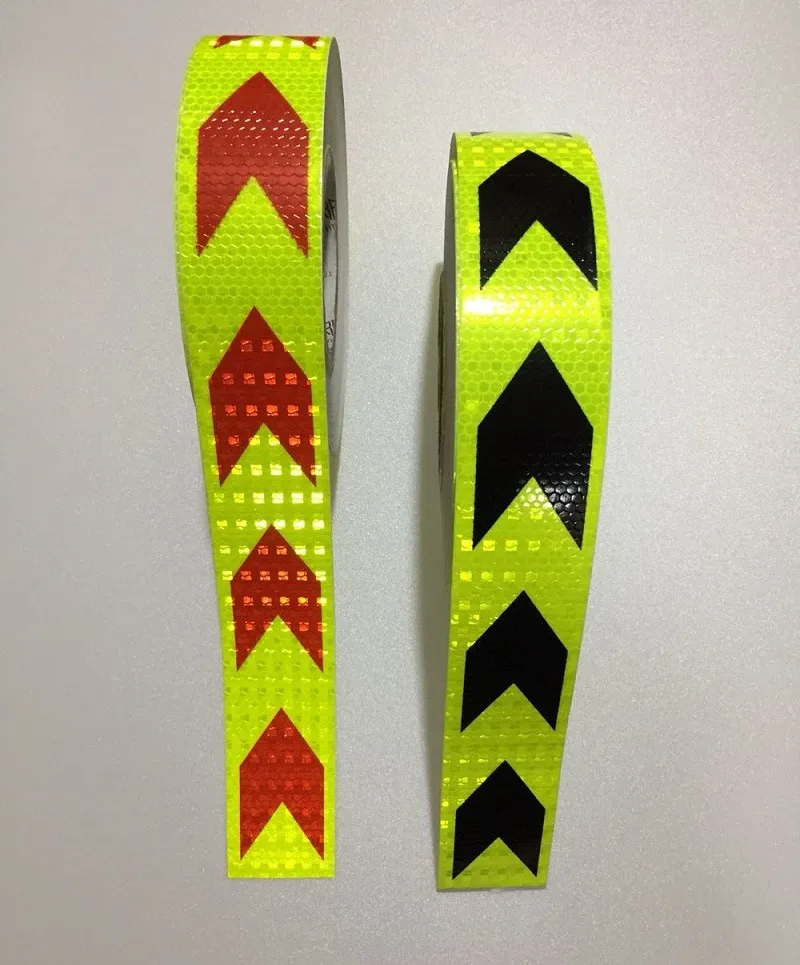FREE SAMPLE Customized Self-adhesive Arrow Reflective Tape Road Traffic Guide Sign PVC Warning Sticker