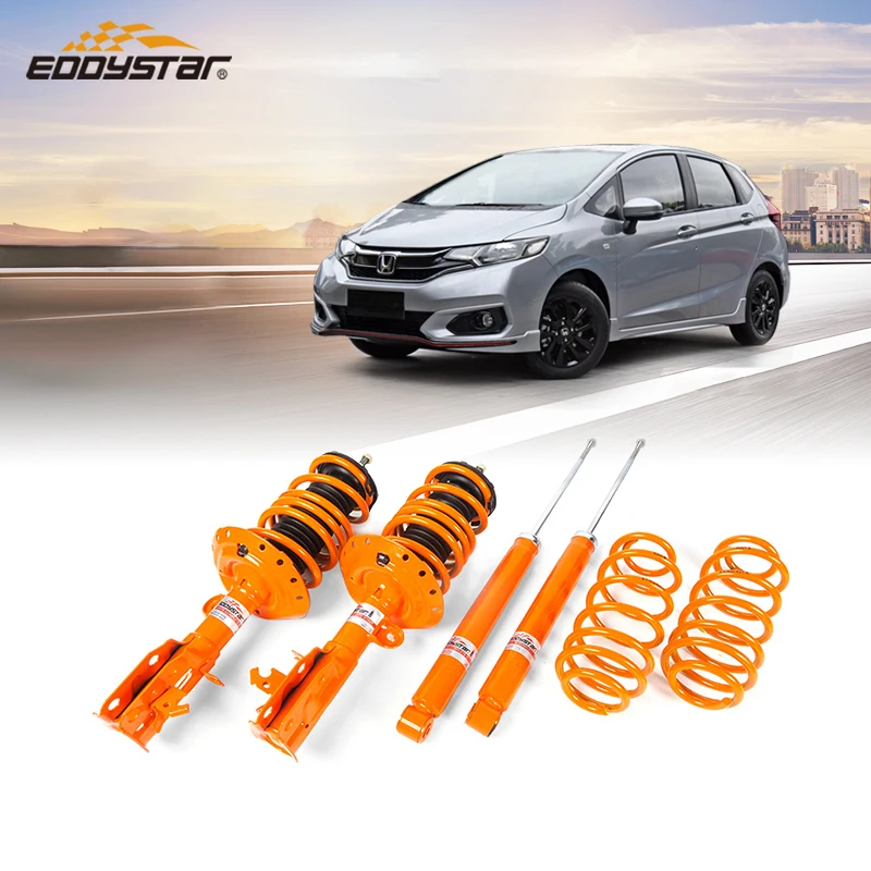 EDDY 18+ Years Factory Customized car accessories hydraulic shock absorber suspension coilover kits for Honda Fit