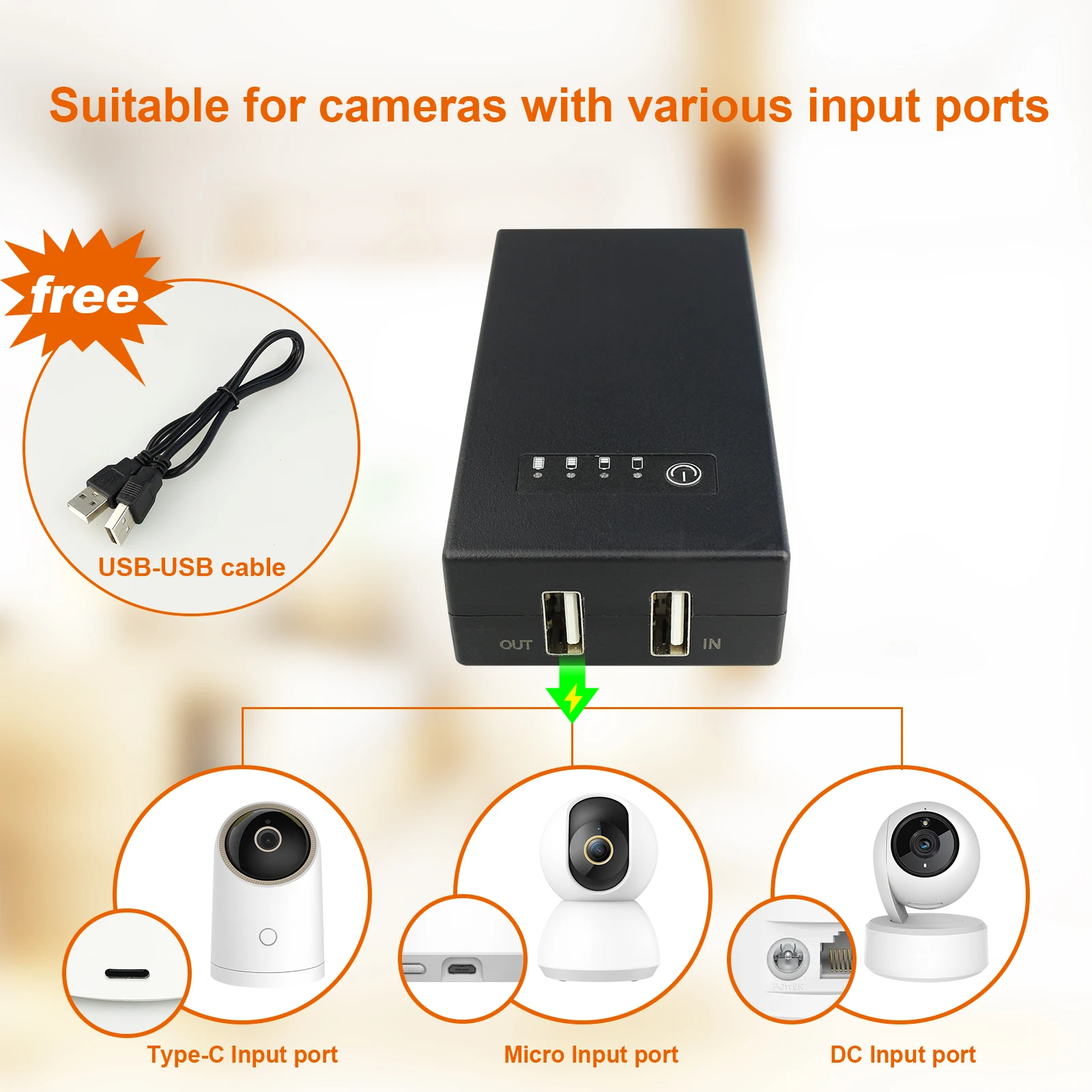 WGP mini ups 5V USB for Camera modem online MINI UPS 5V for camera backup 6H USB for IP camera modem