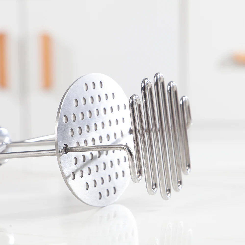 Multi Purpose double layer Stainless Steel Kitchen Potato Masher Ricers Presser