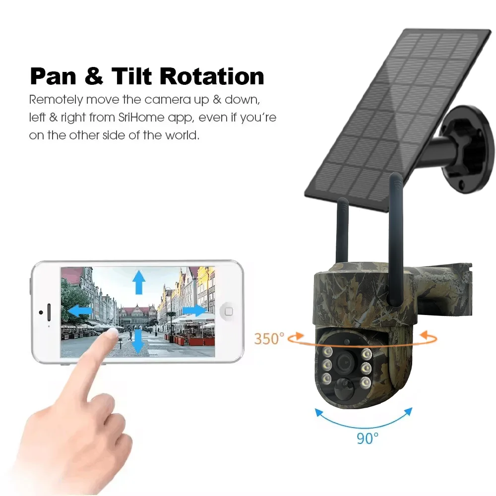 New Arrival 4MP Mini Solar Security System Outdoor Wireless Surveillance Camera