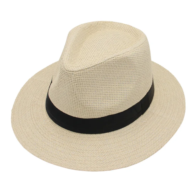 Wholesale Unisex Sun Straw Hats Custom Logo Panama Straw Hats