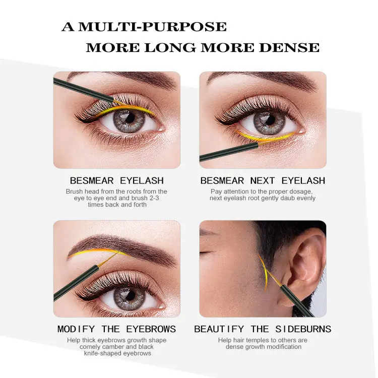 OEM/ODM Private Label Eyelash Growth Serum,100% Pure And Organic Promotes Natural Rapid Lash Eyelash Enhancing Serum 3ml