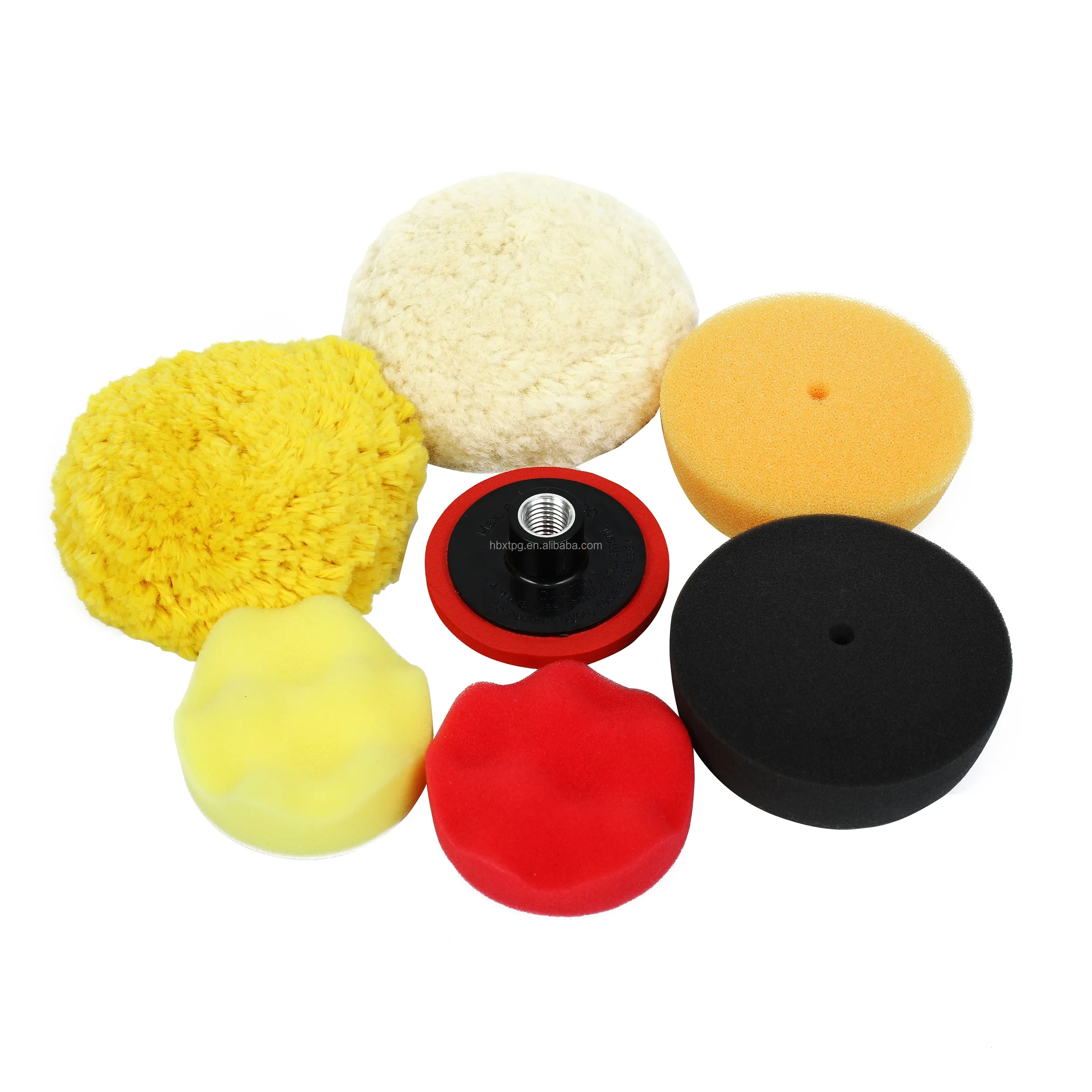 3 Inch 24 Pcs Car Foam Drill Polishing Pad Kit, 3 Inch Buffing Pads,Sponge Set Kit M10 Drill Adapter Car Polisher