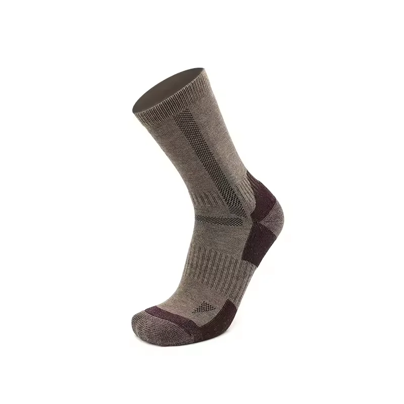Custom logo sock Merino wool thick wool socks Cushioned Trekking Work Outdoor Hiking Men Socks