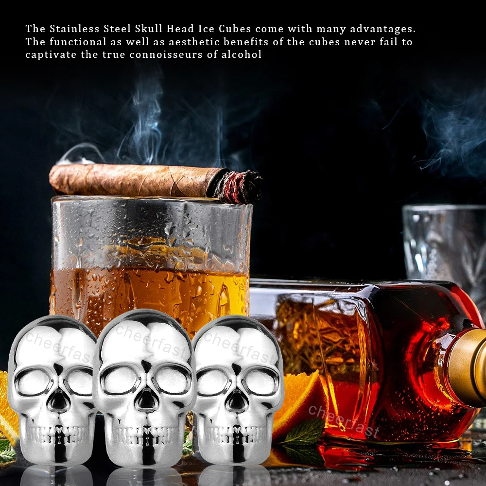 Best Item Chill Drinks Without Diluting Big Ice Cube Stainless Chilling Cubes Set Cooling Whiskey Chilling Stone Gift Set