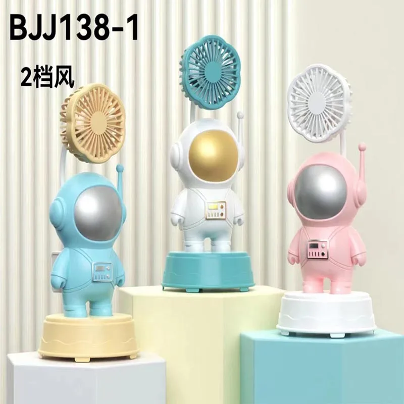 USB Charging Handheld Astronaut Mini Fan Portable Silent Foldable Plastic Fan Office Student RV Hotel Garage English Table