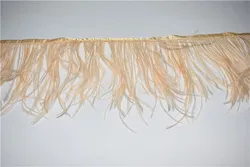 New 8-10cm ostrich feather lace trim for dancing dress