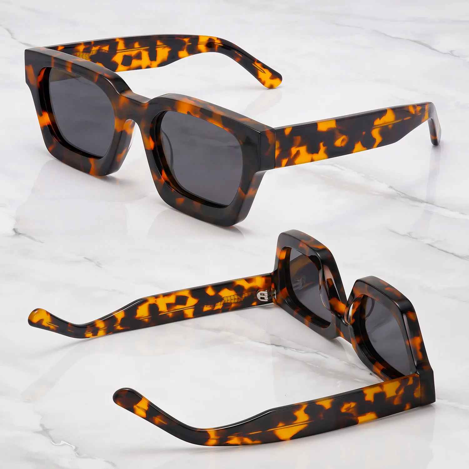 VIFF Custom Personalized Logo Shades Sun Glasses 1439S TAC Polarized Hight Quality Thick Acetate Square Sunglasses