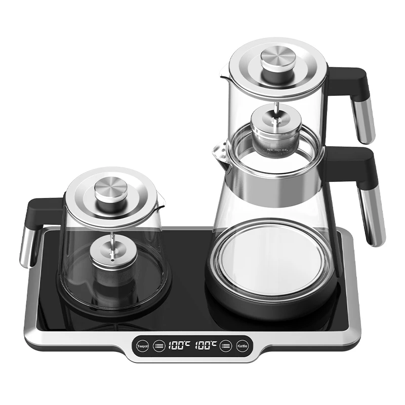 Hotsy Mini Portable Automatic Shut-Off Kettles Glass Kitchen Electric Kettle And Tea Pot Set