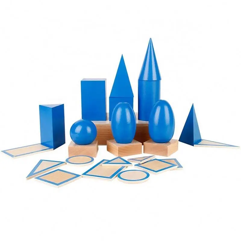 Math Game Mathematical 3d Geometry Stereo Group toddler learning educational toys wooden montessori