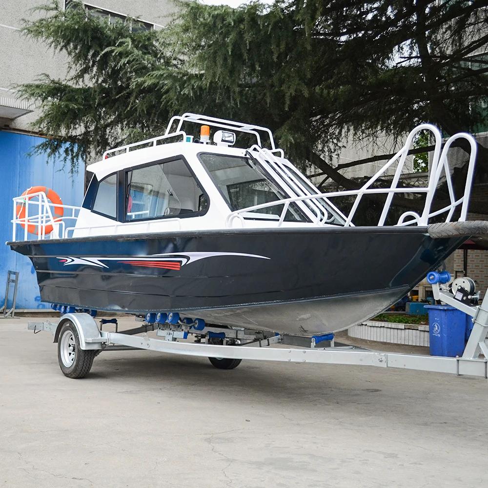 2023 aluminum speedboat 560 half-top yacht speed boat luxury aluminum fishing boats for sale