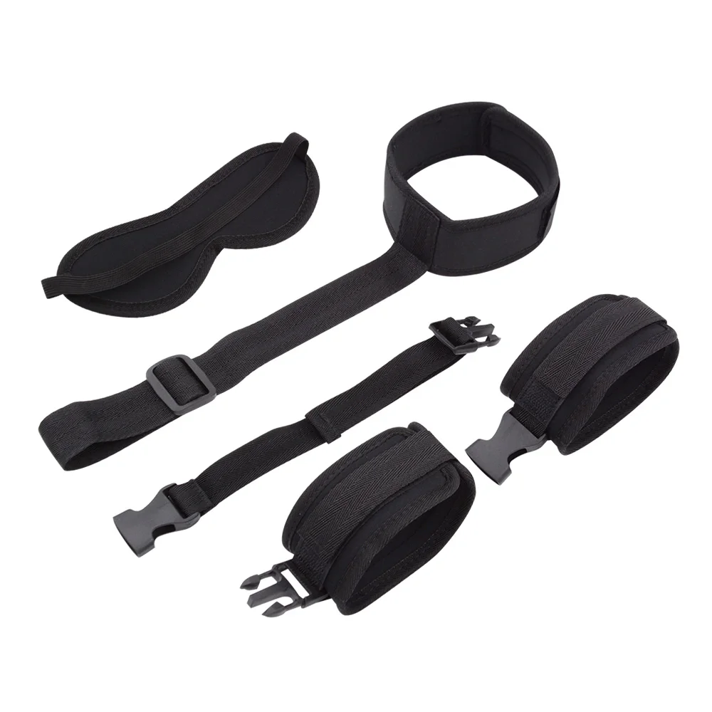 Gelances SM Bondage Back Hand Collar Handcuffs With Eye Patch Female Slave Adult Sex Toy Handcuffs Collar BDSM Other Sex Toy