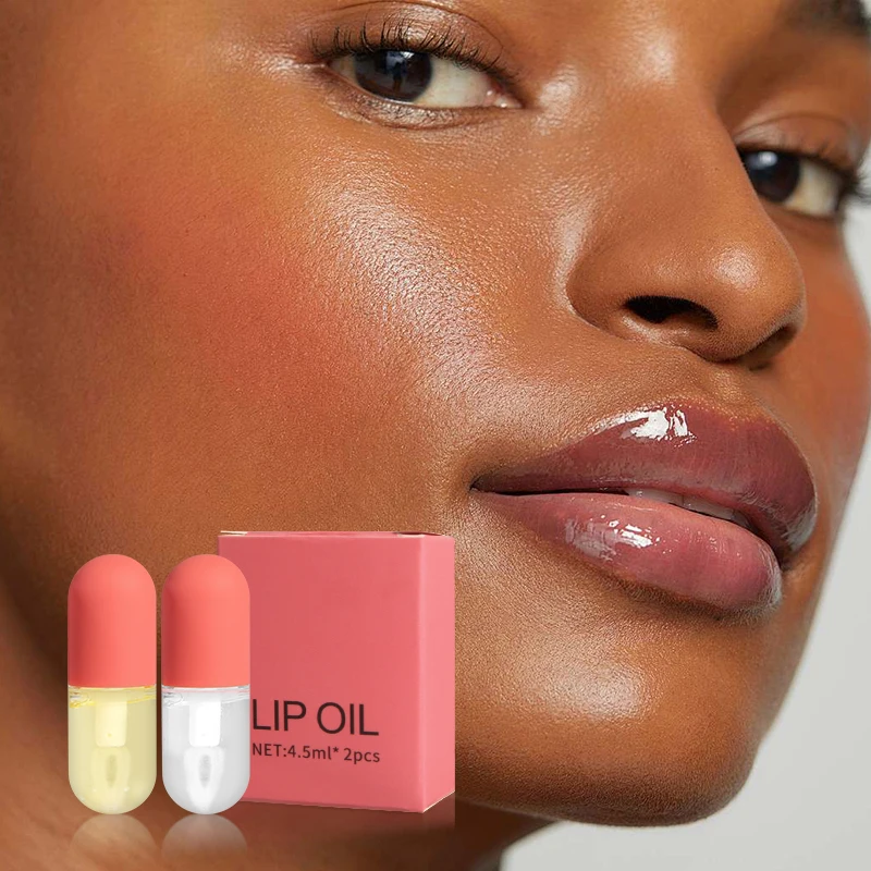 Best Selling Lip Plumper Gloss With Peppermint Oil Set Day and Night Double Repair and Lip Plumper