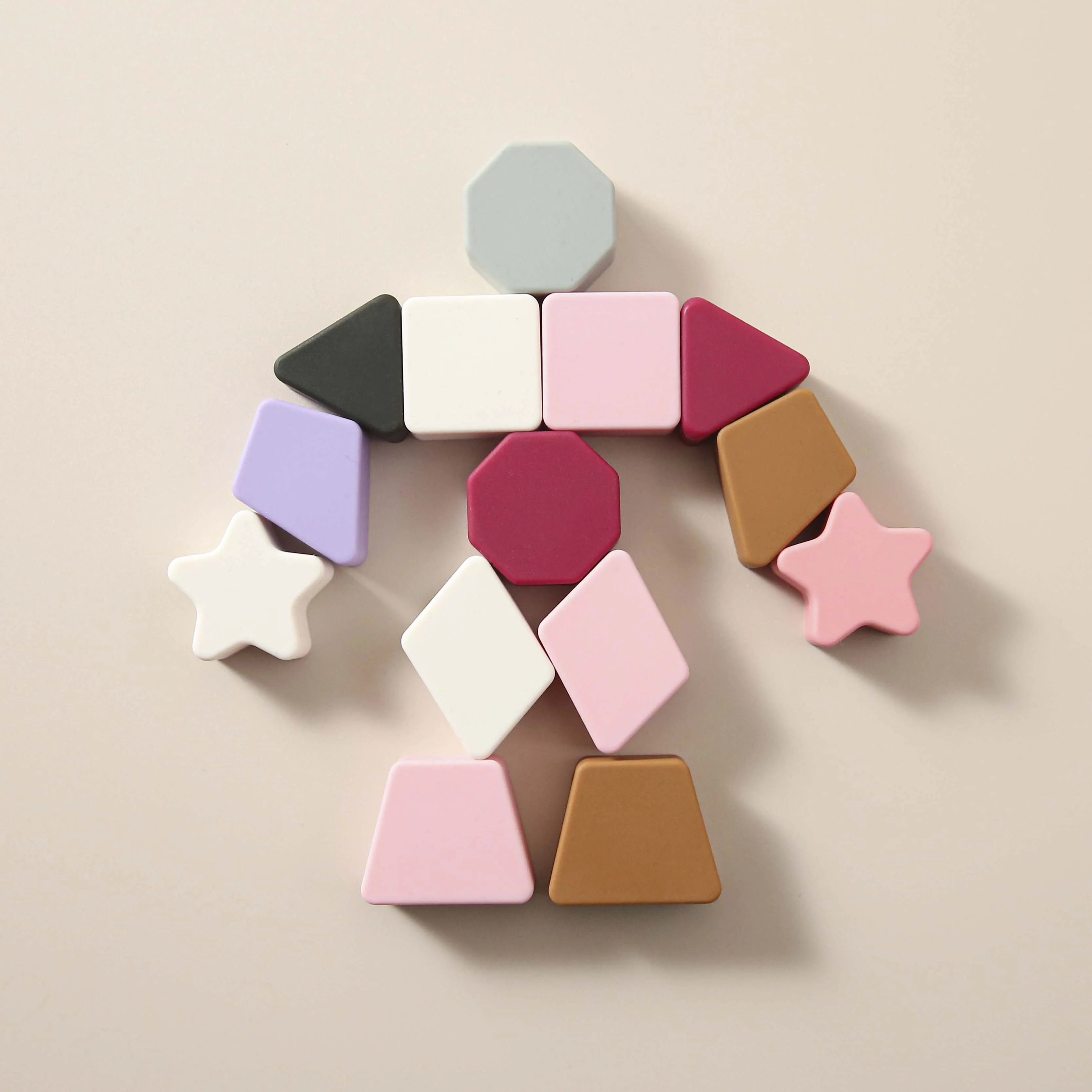 Силиконовые геометрические образовательные головоломки Монтессори, Дошкольные Детские игрушки