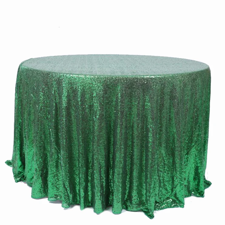 Круглая скатерть с блестками Свадебная скатерть