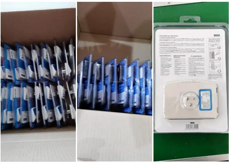 With certified 110V 220V electronic portable socket surge voltage protector