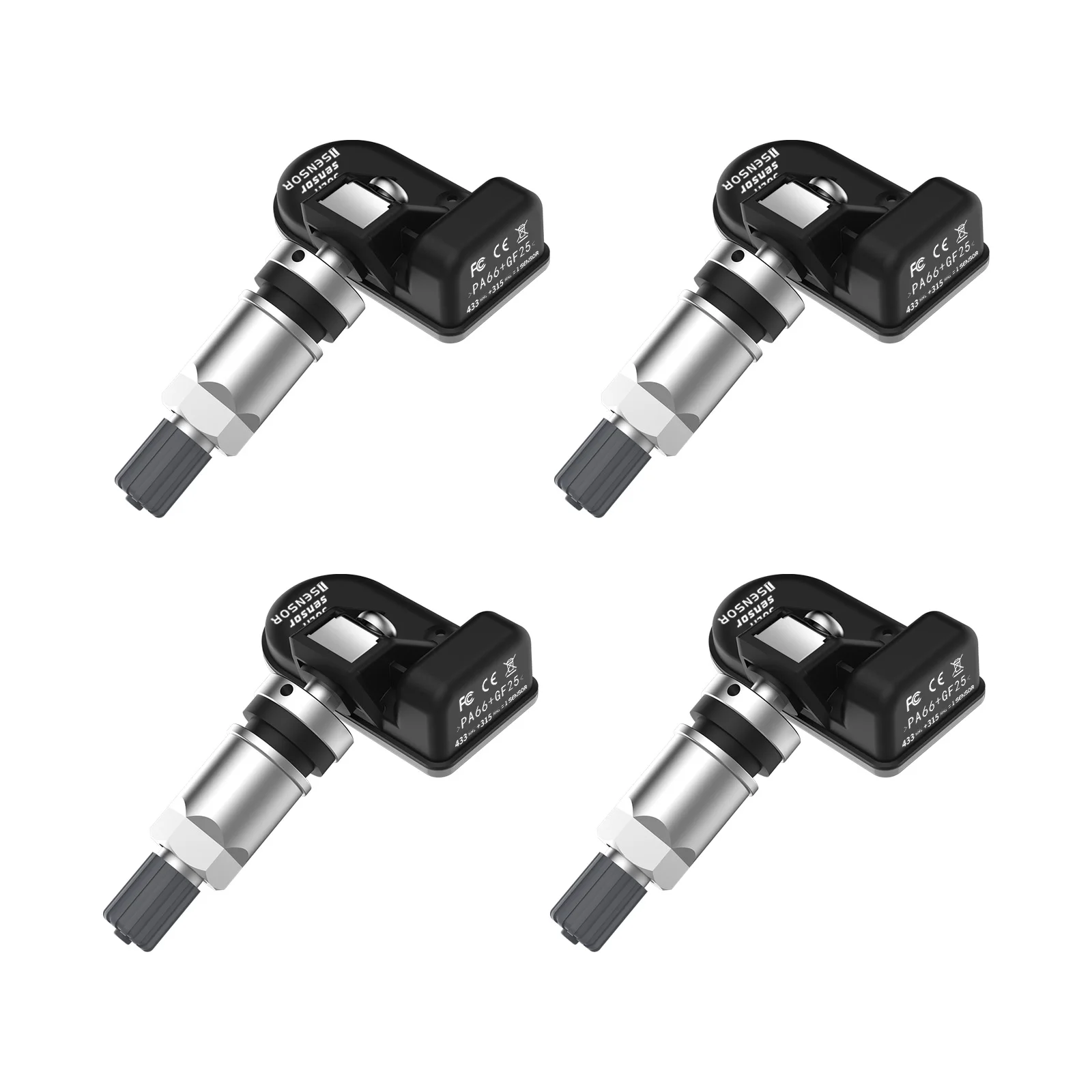 CGSULIT TS01 4-Pack программируемый TPMS датчик, Универсальный двойной частоты 315 МГц и 433 МГц