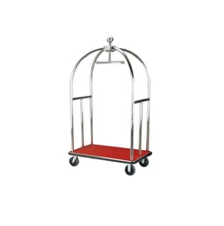 Heavy Duty Hotel Stainless Steel Bellman Luggage Trolley Cart hotel trolley