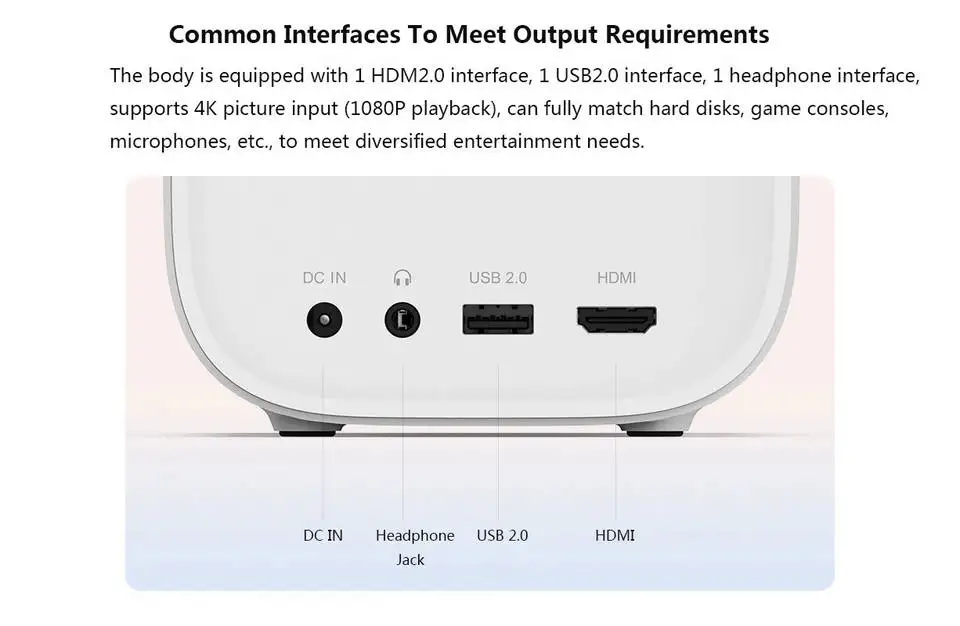 Global version Xiaomi Mi Smart Projector 2 Youth Version Portable Full HD 1080P Wifi Home Theater Beamer TV Video Mini DLP Proje