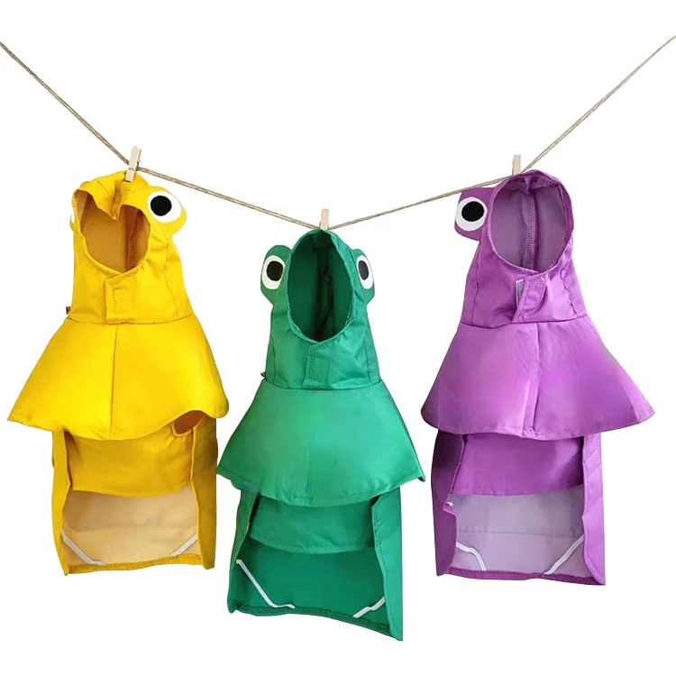 Factory direct dog raincoat full package four legs waterproof poncho teddy small medium rain shelter clothing