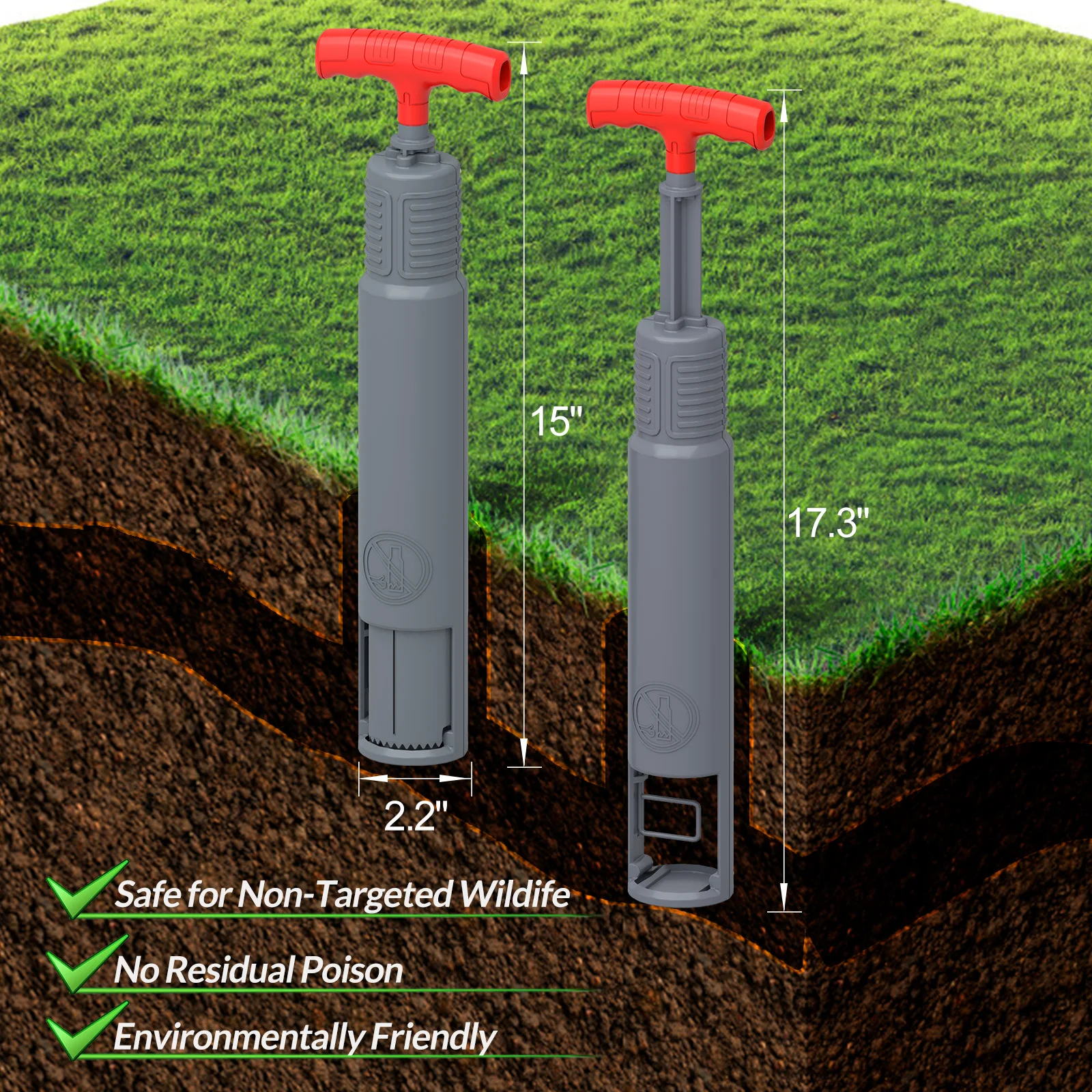 Proven Safe Pest Control for Farmland, Gardens, and Lush Lawns Michigan Mole Trap