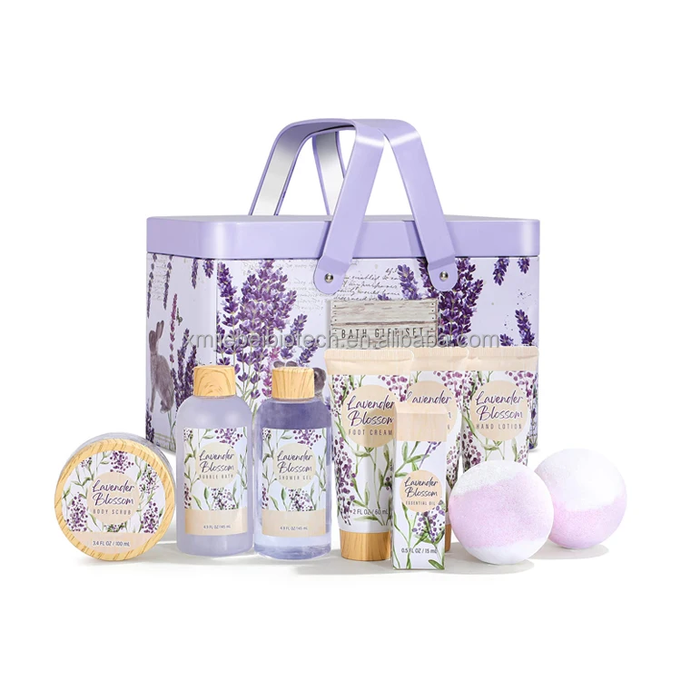 Wholesale moisturize body care spa wire basket bath and body bath gift set