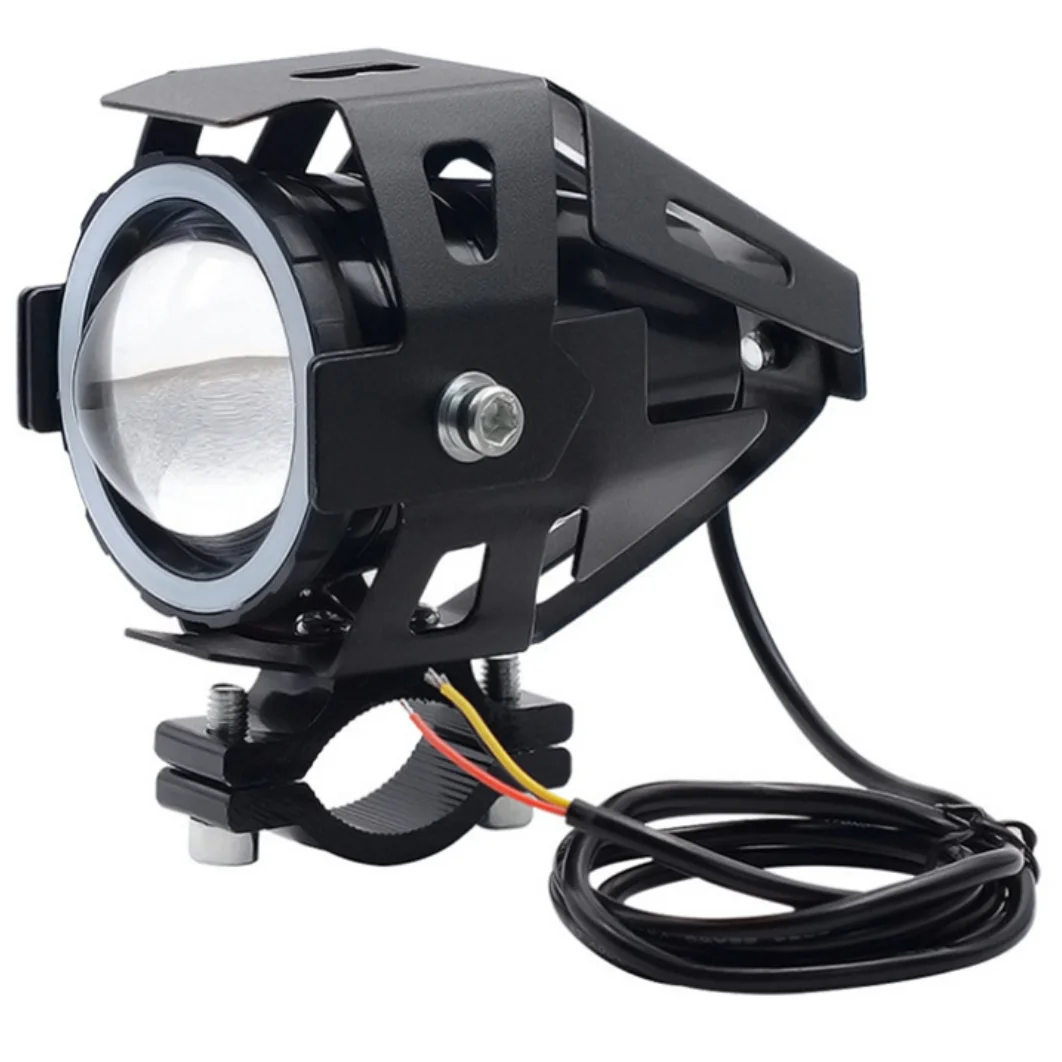 Высокое качество мотоцикл части U7 фары с зеленым углом глаз CCFL