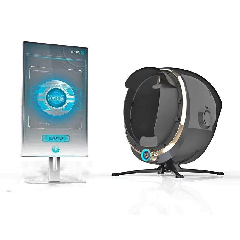 Portable 8 Spectrum Face Camera Skin Analyzer 3D Test Facial Scanner Machine 21.5 inch Screen Face Analysis Monitor Device