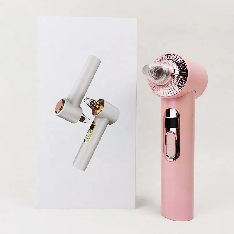 USB Rechargeable 6 Suction Heads LED Light Therapy Nose Cleaning Whitehead Peeling Pore Vacuum Blackhead Remover