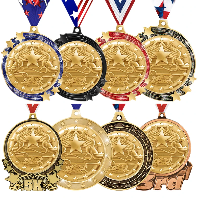 Professional Customized Metal Marathon Sports Award Medallion 5K Running Medal