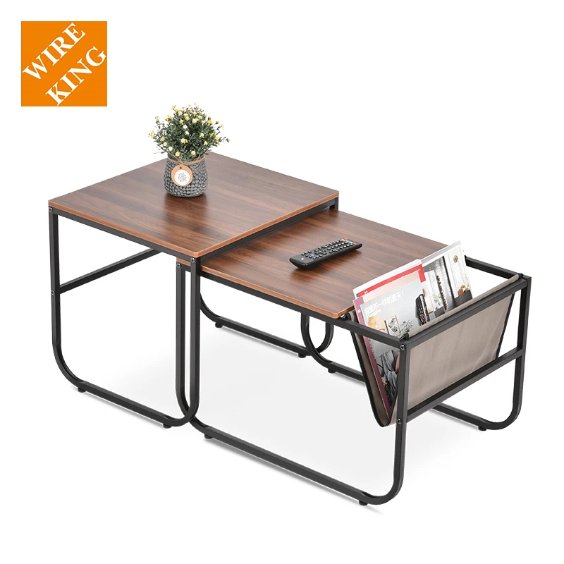 small furniture living room bedroom modern nordic retro steel cube marble wood end table extendable metal coffee side table